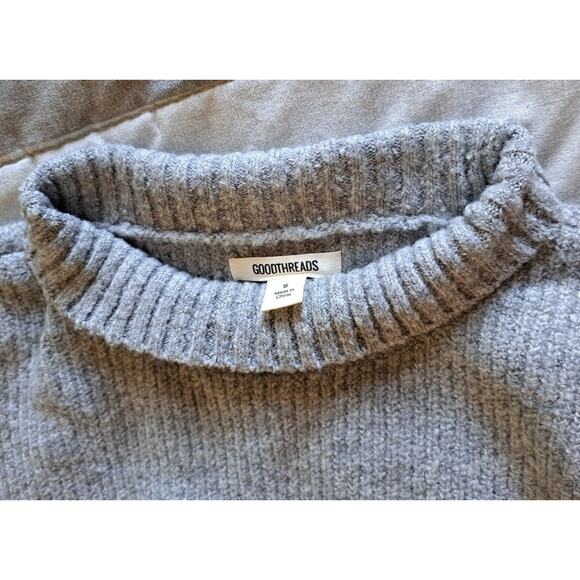 Goodthreads Women's Boucle Shaker‎ Stitch Balloon-Sleeve Gray Heather Sweater S - Picture 6 of 11